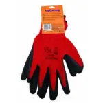Работни ръкавици TS – червено трико с черен латекс