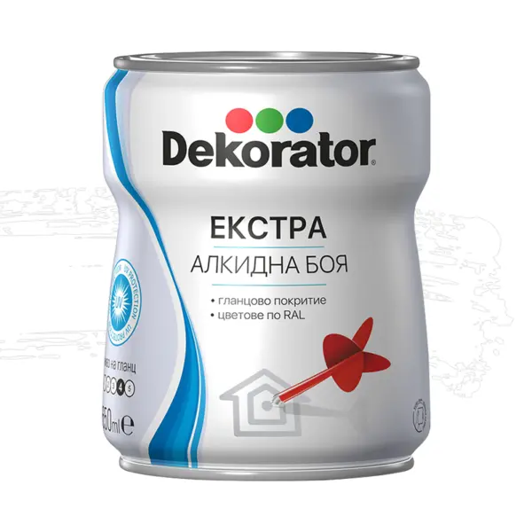 Алкидна боя Екстра RAL трафик бял 9016, 650 мл