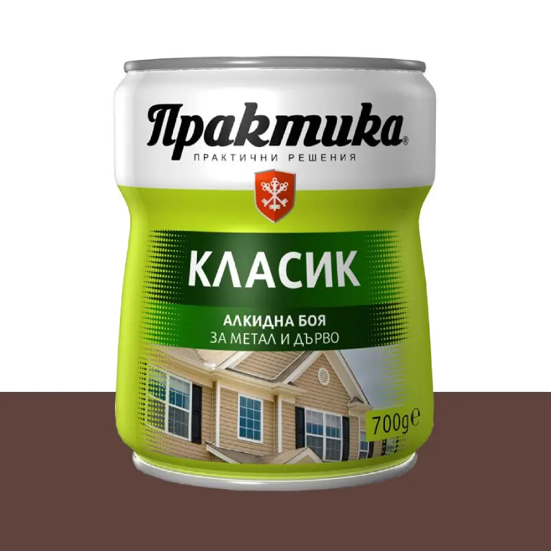 0201010813-new-alkidna-boja-za-metal-i-dyrvo-klasik-700gr-kafjava Практика Боя Класик КАФЯВА обикн. / 700гр. - Image 1