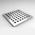 Решетка за сифон хром - квадрат  10 х 10 прав / рогов