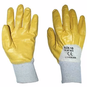 05216b50-e528-4504-be63-70c3e4dc3cf8.jpg Работни ръкавици TS – бяло трико с жълт нитрил 60g - Image 1