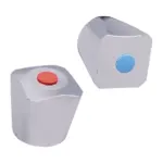 Пластм.  ръкохватка  Четириъгълна  ХРОМ