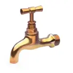 Месингова канелка 1/2 инча (Бяла/Жълта дръжка) Хром