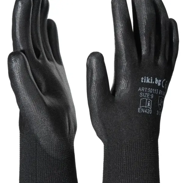 Ръкавици, топени в полиуретан TS – черни, размер 10
