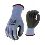 Ръкавици сиво трико / лилав, сив латекс  TS