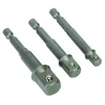 Адаптери от 1/4" Hex на 1/4", 3/8", 1/2" квадрат 3бр. RD