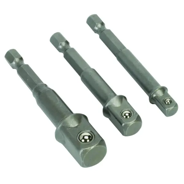 Адаптери от 1/4" Hex на 1/4", 3/8", 1/2" квадрат 3бр. RD