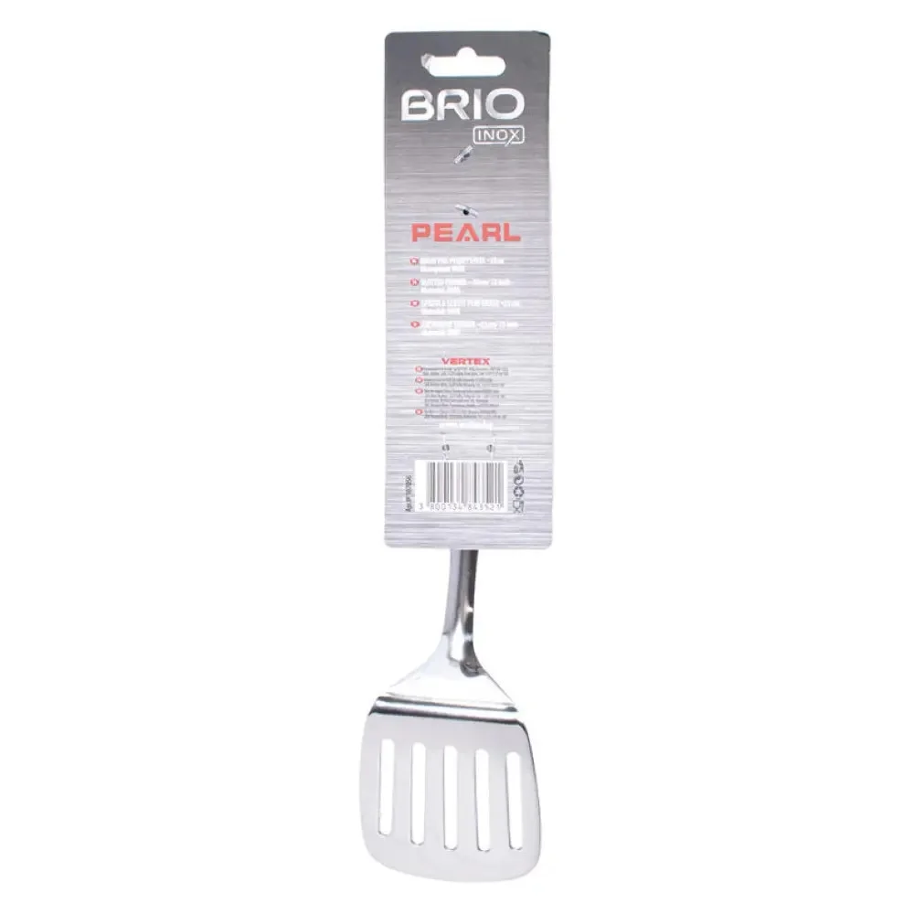 brio-inox-rearl-shpatula-reshetachna-33sm-nerazhdaema-stomana BRIO Inox-REARL - ШПАТУЛА РЕШЕТЪЧНА 33см. неръждаема стомана - Image 1