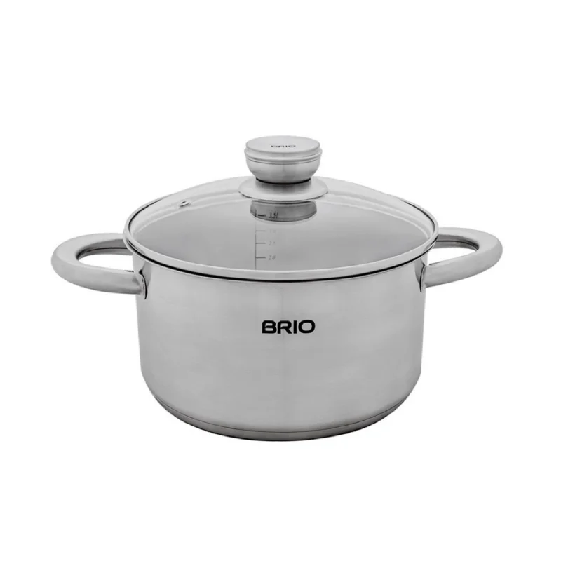 brio-metallica-tendzhera-ot-nerazhdaema-stomana-22sm BRIO Metallica - Тенджера от неръждаема стомана / 22см. - Image 1