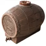 БУРЕ  с  МЕТАЛНА  канелка  кафяво / 80л.