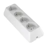 Четворен разклонител без шнур Технил Бял