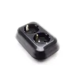 Електрически контакт Двоен за скрит монтаж Черен Технил