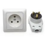 Комплект твърда връзка с щепсел Усилен Бял