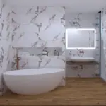 Кутия Т.Х. WC  бяла, бежава, сива, мрамор