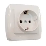 Открит единичен контакт 115 Бял