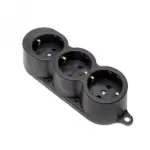 Разкл. троен  удароустойчив  RS13  ЧЕРЕН