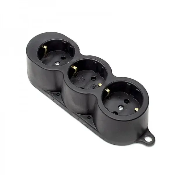 Разкл. троен  удароустойчив  RS13  ЧЕРЕН