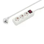 Разклонител  3 гнезда с кабел  3.0m х1.5mm2  с КЛЮЧ  MK