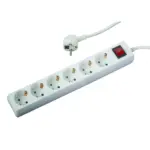 Разклонител  6 гнезда с кабел  1.5m х1.5mm2  с КЛЮЧ  MK