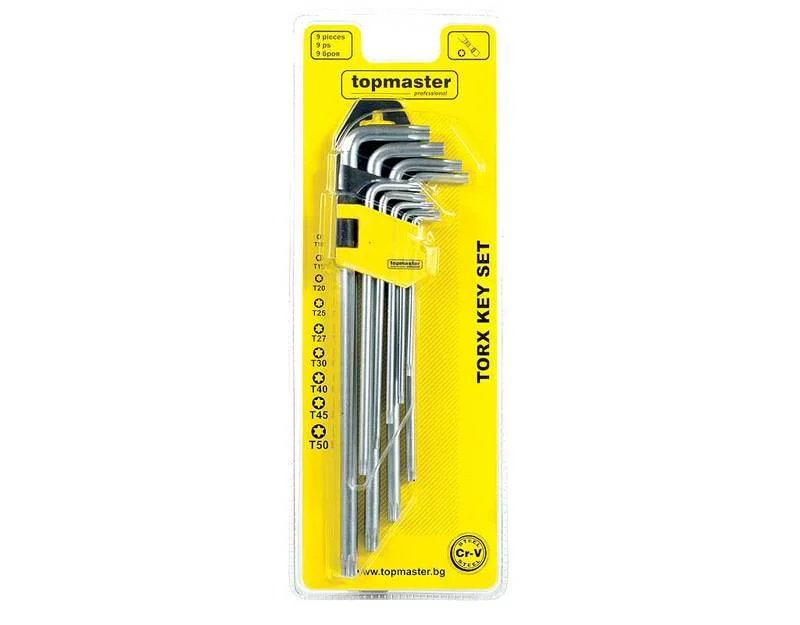 shestogrami-torks-s-otvor-dalgi-komplekt-9-br-1-5-10-mm-cr-v Шестограми торкс с отвор , дълги к-т 9бр. 1,5-10mm CR-V GD - Image 1