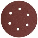 Шкурка  VELCRO  Ф150mm К120 с 6 отвора  {от 10бр}  / 1 брой
