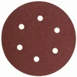 Шкурка  VELCRO  Ф150mm  К80 с 6 отвора {от 10бр}  / 1 брой