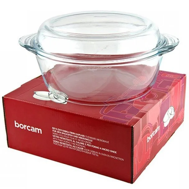 tendzhera-s-kapak-yenska-krag-borcam-2-1litra Тенджера с капак йенска кръг BORCAM / 2,1литра - Image 1