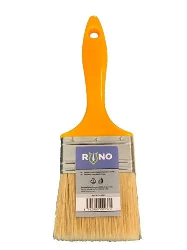 Rino  Четка с бял косъм - жълта дръжка  60мм.